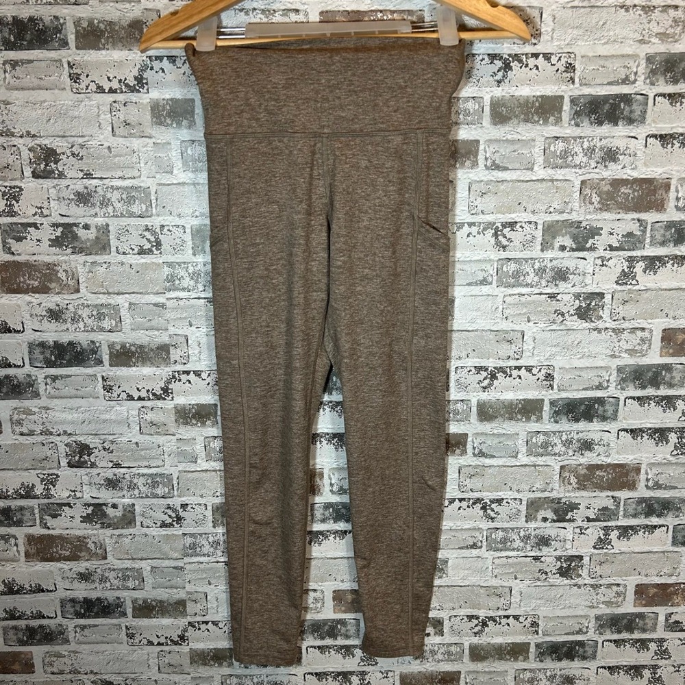 Aerie Chill Play Move High Waisted Leggings Heathered Brown Small‎